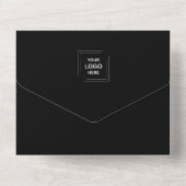 Invitation Tout En Un Noir moderne Professionnel Conception d'événements (Verso)