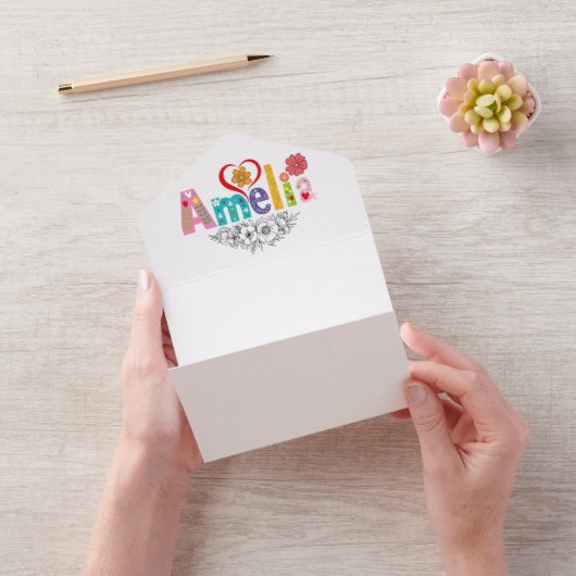 Invitation Tout En Un Nom Amelia personnalisé (Vidéo)