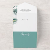 Invitation Tout En Un Notre petit Baby shower d'aquarelle (Dehors)