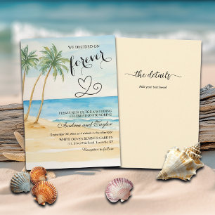 Invitation Tout en Un Nous avons choisi Forever Beach Palm Tr