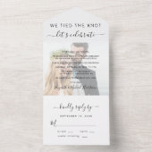 Invitation Tout En Un Nous avons noué le nœud Photo Réception de mariage (À l'intérieur)