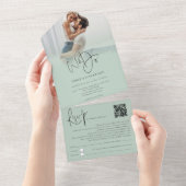 Invitation Tout En Un Nous effectuons le recouvrement de photos QR Code  (Déchirure)