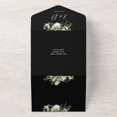 Invitation Tout En Un Nous faisons la verdure Code QR Mariage Noir et Bl (Dehors)