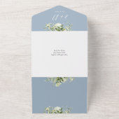 Invitation Tout En Un Nous faisons la verdure Code QR Monogramme Bleu Po (Dehors)