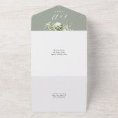 Invitation Tout En Un Nous faisons la verdure Monogramme Code QR Vert Sa (Dehors)