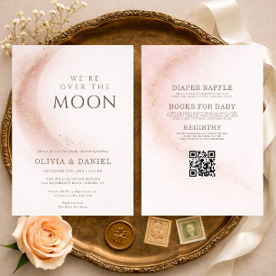 Invitation Tout en Un Nous sommes ravis pour la Baby Shower