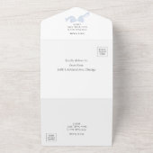 Invitation Tout En Un Nous Tient Le noeud | Mariage Bleu Bow (Dehors)