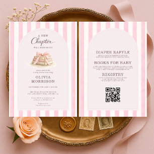 Invitation Tout en Un Nouveau Chapitre Commence Baby Shower R