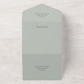 Invitation Tout En Un Nuances de Sage Green Floral (Dehors)