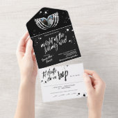 Invitation Tout En Un Nuit d'Halloween de la Mariage vivante (Déchirure)