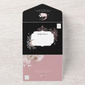 Invitation Tout En Un Nuit étoile Quinceanera Floral Céleste Lune (Dehors)