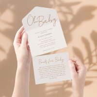Oh Baby Earthy Minimal Baby shower