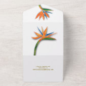 Invitation Tout En Un Oiseau du Paradis aquarelle (Dehors)