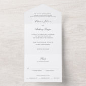 Invitation Tout En Un Old Money Black and White Classic Wedding (À l'intérieur)
