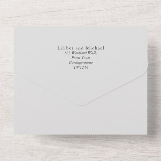 Invitation Tout En Un Olive Feuille Mariage Dusty Blue Lemon (Verso)