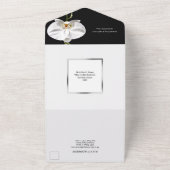 Invitation Tout En Un Orchidée blanche chic mariage de fleurs luxueux (Dehors)