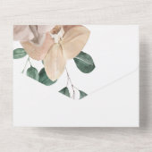 Invitation Tout En Un Orchidées romantiques aquarelles (Verso)