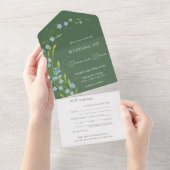 Invitation Tout En Un Oubliez-Moi-Pas Mariage Tout En Un (Déchirure)