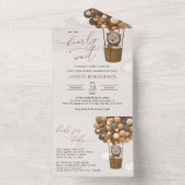 Invitation Tout En Un Ours, Ballons Brown, Ballons à air chaud, Baby sho (À l'intérieur)