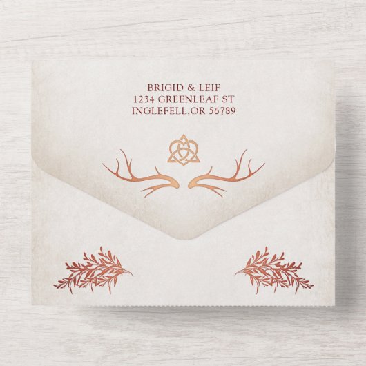 Invitation Tout En Un Pagan Handfasting Mariage (Verso)