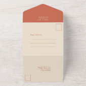 Invitation Tout En Un Paille en terre cuite Beige tout en un mariage Inv (Dehors)