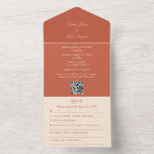 Invitation Tout En Un Paille en terre cuite Beige tout en un mariage Inv (À l'intérieur)