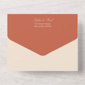 Invitation Tout En Un Paille en terre cuite Beige tout en un mariage Inv (Verso)