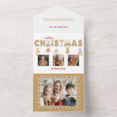 Invitation Tout En Un Pain d'épices mignon Joyeux Noël Multiphoto (À l'intérieur)