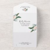 Invitation Tout En Un Palm Feuille Hibiscus Tropical Elégant Mariage (Dehors)