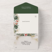 Invitation Tout En Un Palme tropicale | Mariage de Monstera Beach (Dehors)