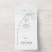 Invitation Tout En Un Palmier Tropical Dit Que Je Fais Mariage (À l'intérieur)