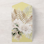 Invitation Tout En Un Pampas beige Mariage jaune (Dehors)