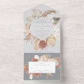 Invitation Tout En Un Pampas Florale Ultimate Grass Grey Tropical Jungle (À l'intérieur)