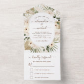 Invitation Tout En Un Pampas Grass Bohème Bohème Eucalyptus Mariage RSVP (À l'intérieur)