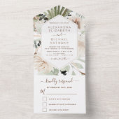 Invitation Tout En Un Pampas Grass Bohême Boho Eucalyptus Mariage (À l'intérieur)