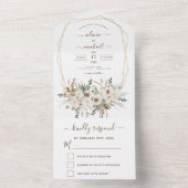 Invitation Tout En Un Pampas Grass Bohême Boho Eucalyptus Mariage (À l'intérieur)