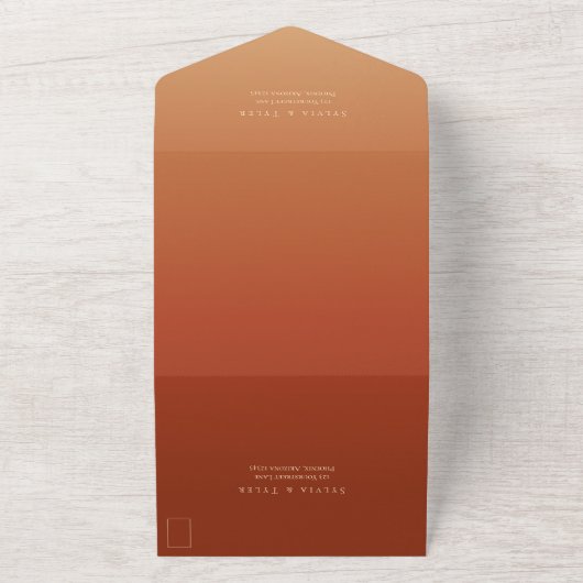 Invitation Tout En Un Pampas Grass brûlé Mariage orange (Dehors)