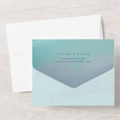 Invitation Tout En Un Pampas Grass Ocean Beach Wedding (Verso)
