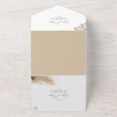 Invitation Tout En Un Pampas Grass Palm Aquarelle Mariage repas (Dehors)