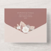 Invitation Tout En Un Pampas Grass tout en un mariage Inviter RSVP (Verso)
