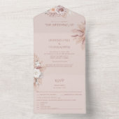 Invitation Tout En Un Pampas Grass tout en un mariage Inviter RSVP (À l'intérieur)