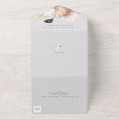 Invitation Tout En Un Pampas Gray Premium Wreath moderne Mariage (Dehors)