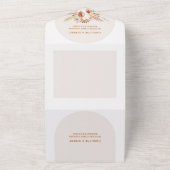 Invitation Tout En Un Pampas moderne Grass Bohème Terracotta (Dehors)