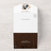 Invitation Tout En Un Pampas Rustique Feuille Mariage en laiton séché Pa (Dehors)