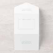 Invitation Tout En Un Papel Picado Bannière Mariage Aqua (Dehors)