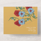 Invitation Tout En Un Papel Picado Fleurs Vignes Botaniques Boda Mexicai (Verso)