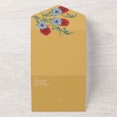 Invitation Tout En Un Papel Picado Fleurs Vines Botaniques Boda Mexicain (Dehors)