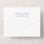 Invitation Tout En Un Papier Picado Mariage Bannière Bleu (Verso)