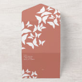 Invitation Tout En Un Papillons  Terre Cuite Mariage Terrien (Dehors)