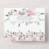 Invitation Tout En Un Paradis floral rose (Verso)
